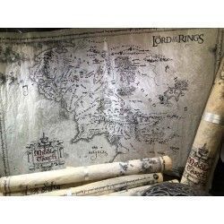 El Señor de los Anillos: Pergamino con Mapa de la Tierra Media