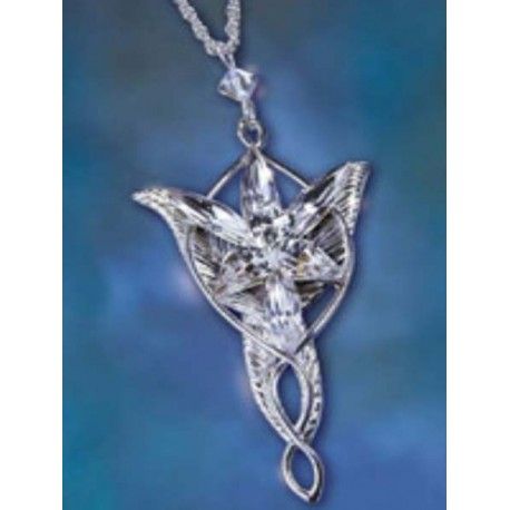 El Señor de los Anillos - Arwen - Colgante Estrella de la Tarde chapado en plata.