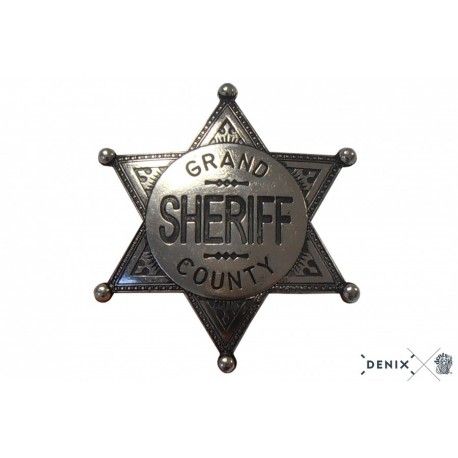 Oeste - Placa de Sheriff Grand County Dorada