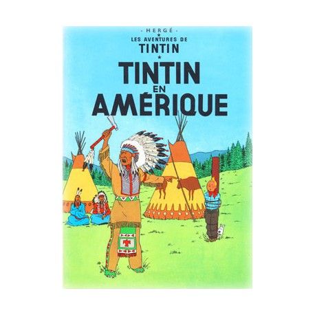 Poster Tintin En America