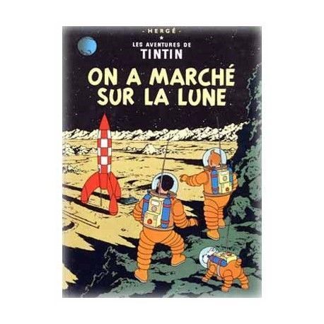 Poster Tintin Objetivo la luna