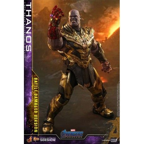 Thanos Vengadores Endgame Battle Damaged by Hot Toys